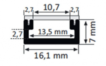 Perfil Led 7 mm s/Aba - Milano